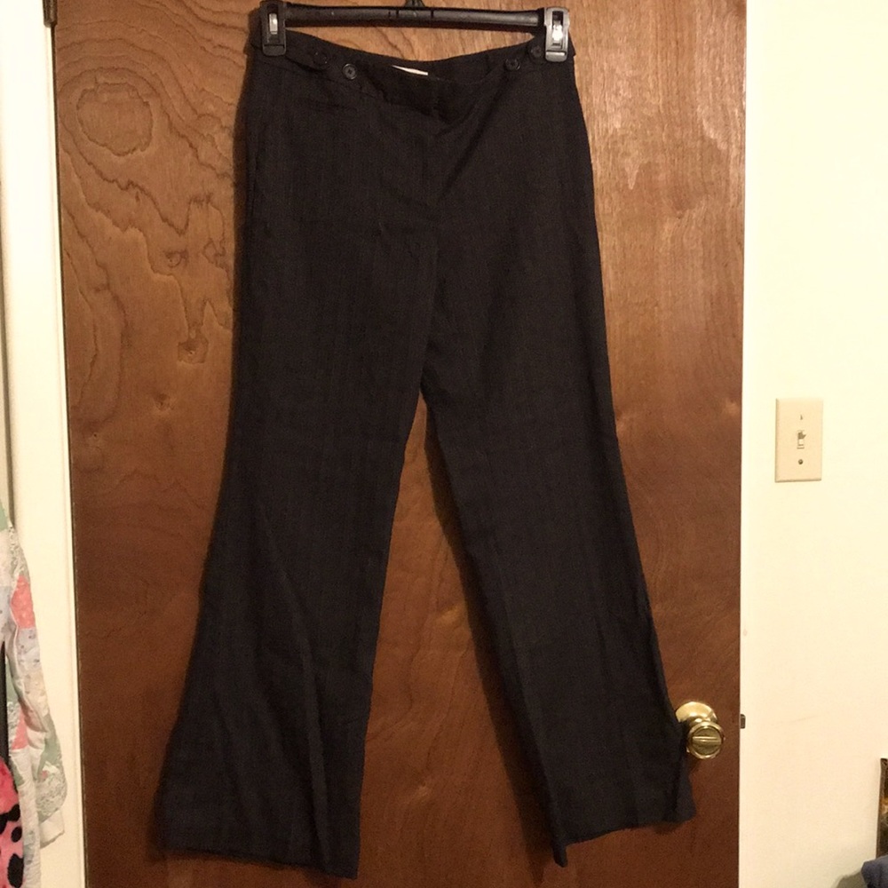 Loft Kate Black with Light Pin Stripes Dress Pants, Size 2